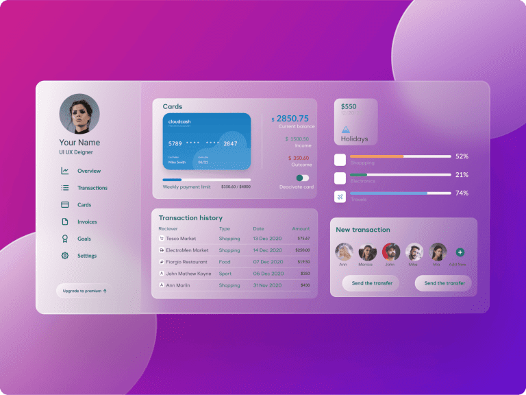 Glassmorphism Web Design with 6 Beautiful Code Examples | NateBal.com