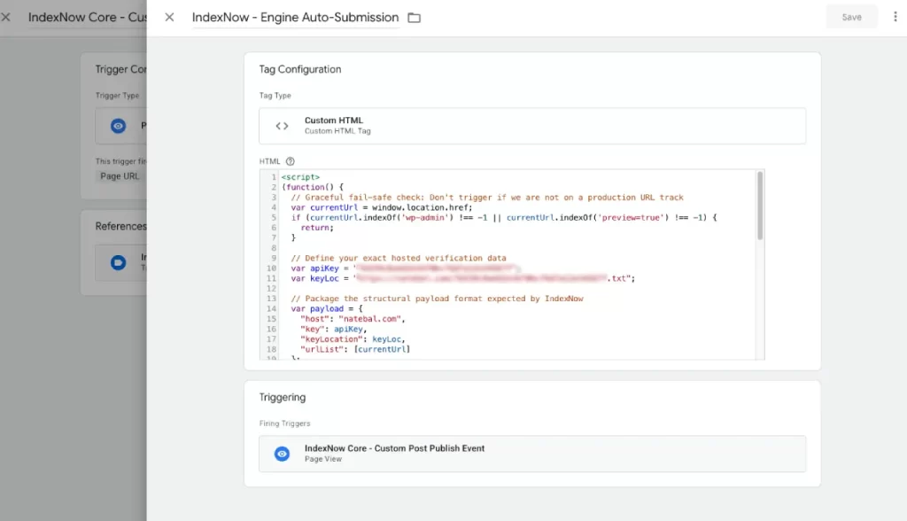 How to Trigger IndexNow with Google Tag Manager Step-by-Step trigger indexnow with google tag manager step 5