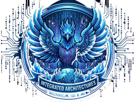 Project Phoenix Blueprint: 5 Essential Rules to Conquer AI Search Project Phoenix digital emblem featuring a cybernetic blue phoenix logo over a circuit board with banner reading Integrated Architectures - Technical UX & AEO.