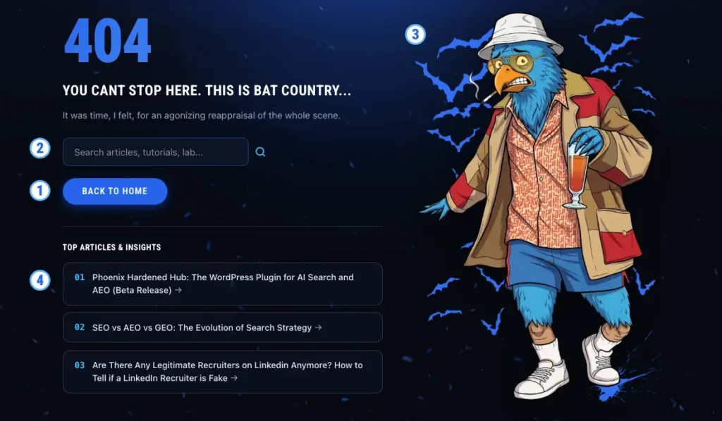 Fear and Coding: How to Fix an Epic Sudden Spike in 404 Errors Search Console Annotated custom 404 page anatomy designed to retain user traffic and preserve crawl paths during a sudden spike in 404 errors search console